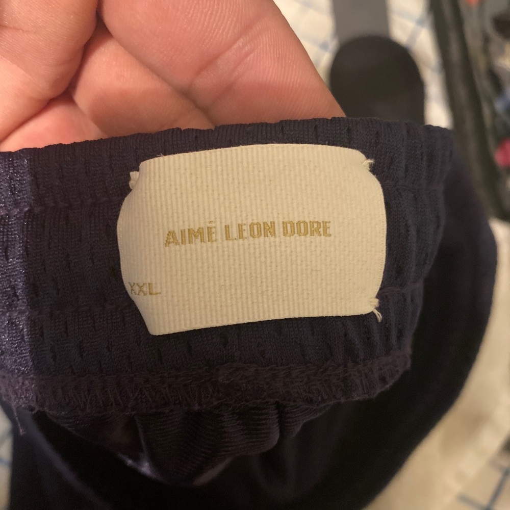 Aime Leon Dore mesh shorts navy